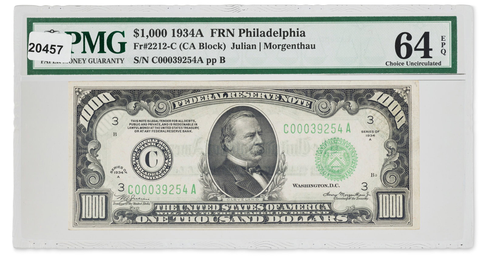 $1,000 FEDERAL RESERVE NOTE (1 of 2)