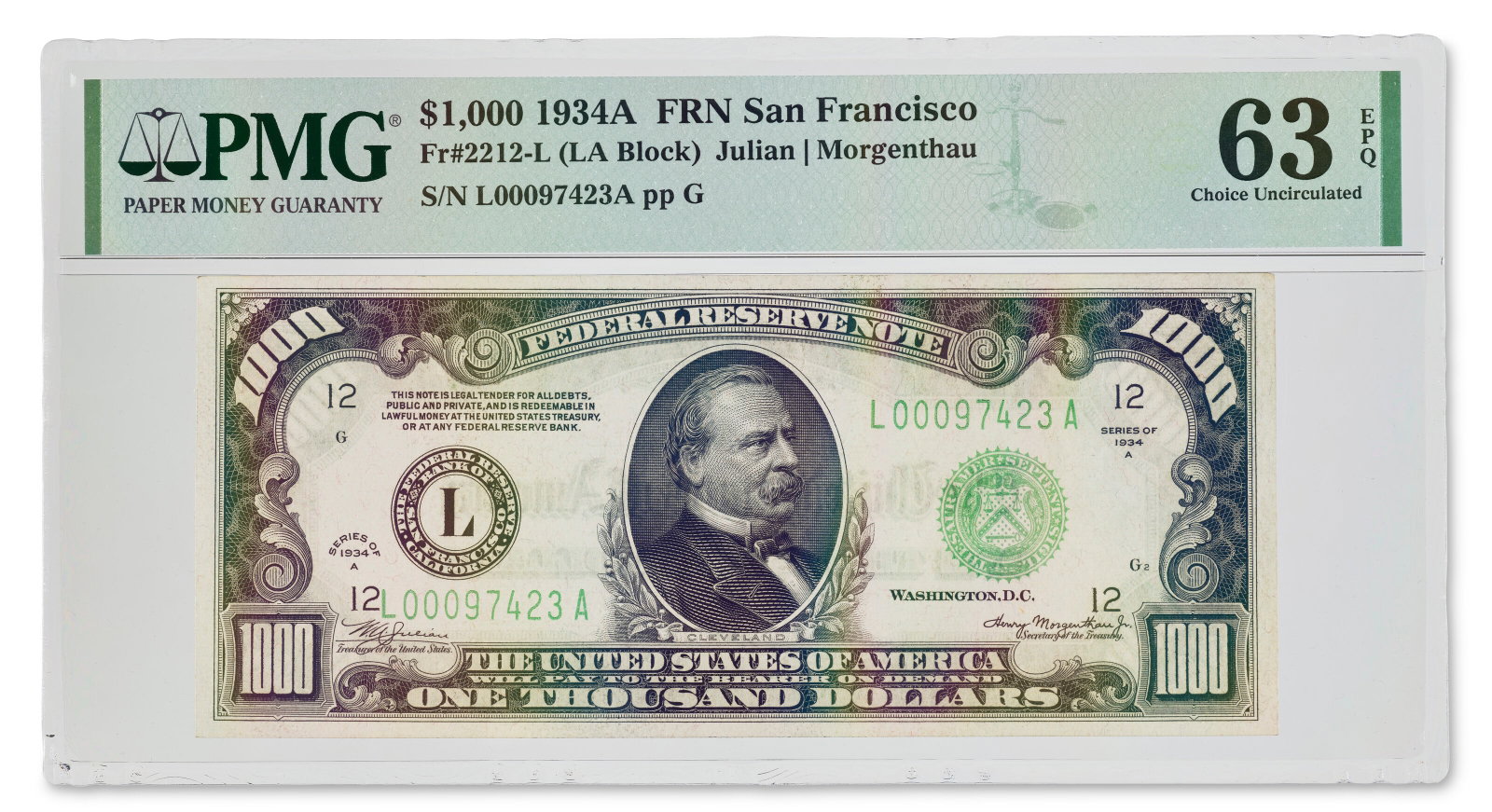 $1,000 FEDERAL RESERVE NOTE (1 of 2)