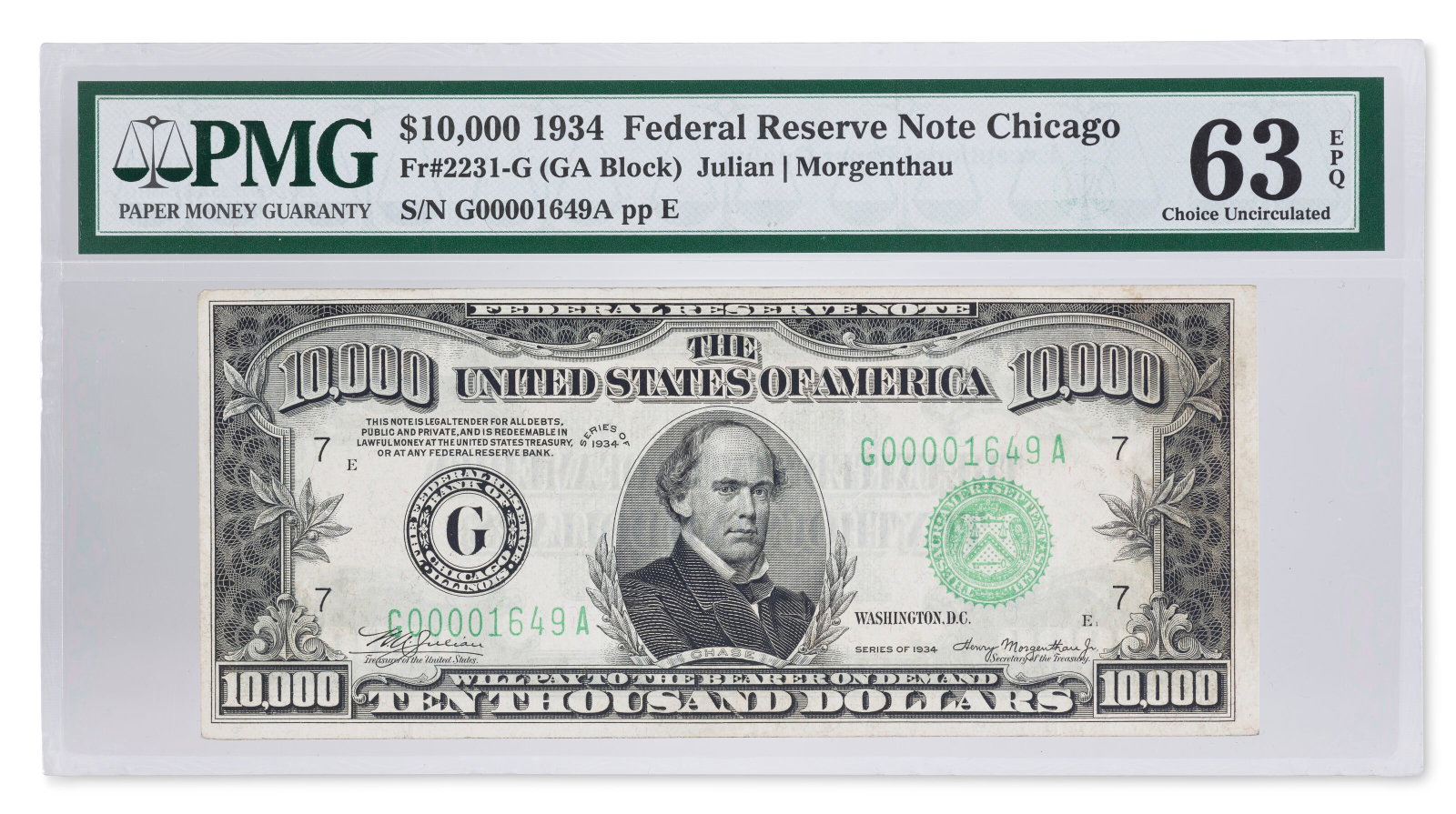 $10,000 FEDERAL RESERVE NOTE (1 of 2)