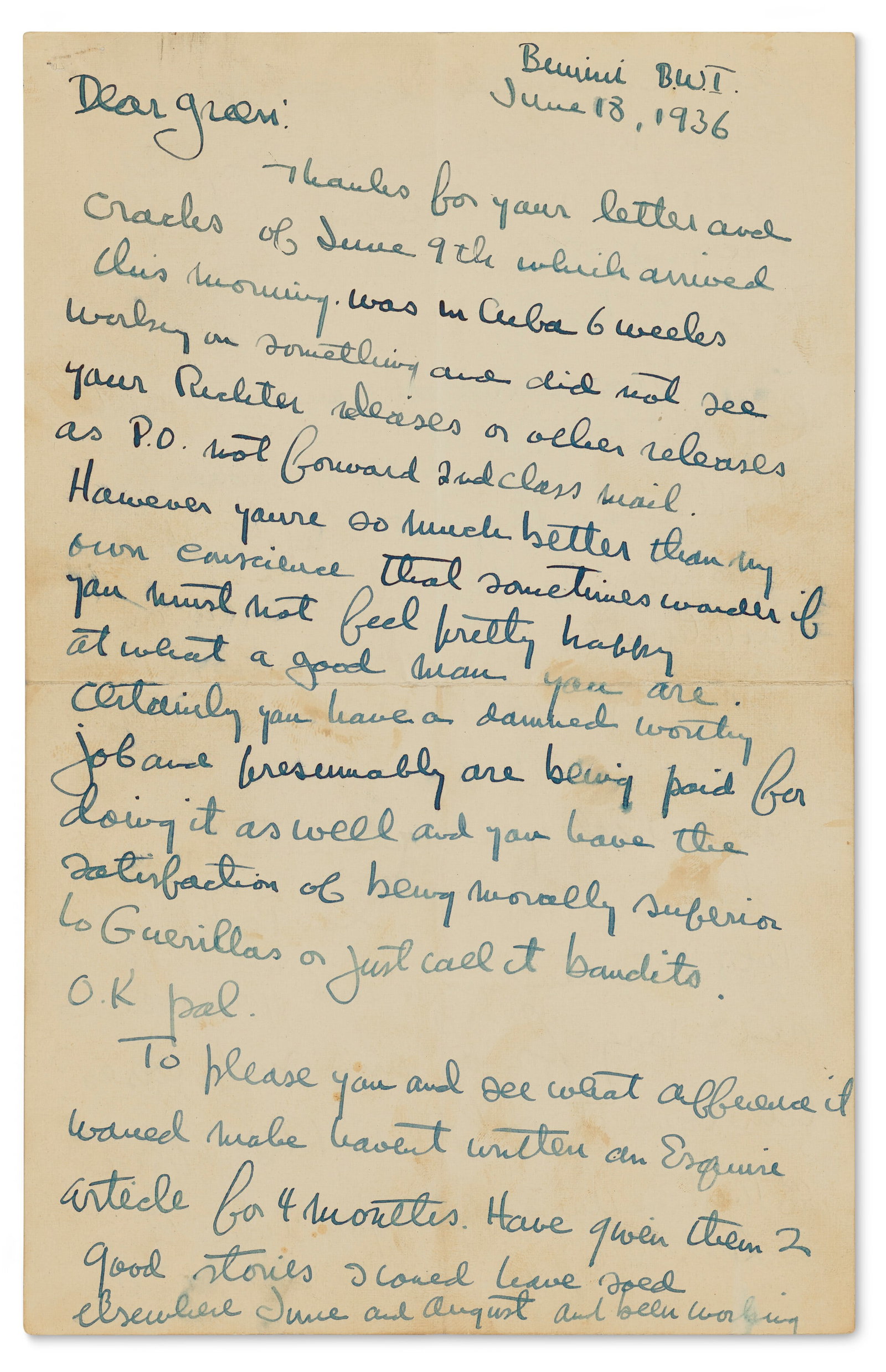 AUTOGRAPH LETTER SIGNED ON POLITICAL REFUGEES (1 of 1)