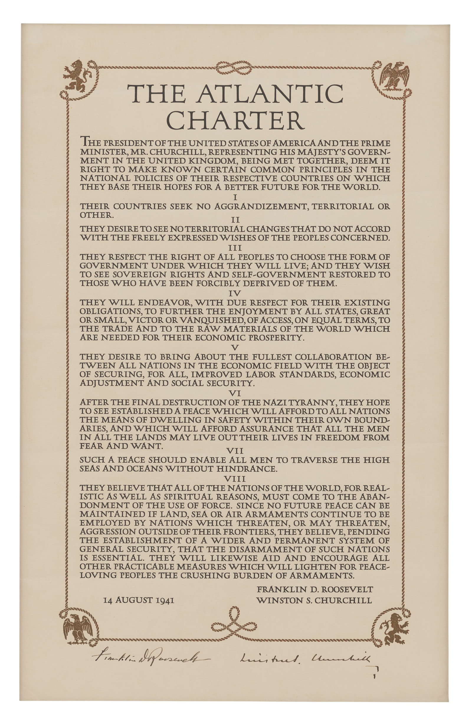 THE ATLANTIC CHARTER (1 of 3)