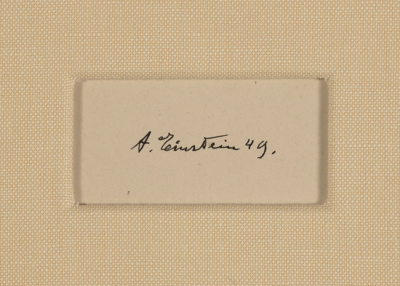 ALBERT EINSTEIN'S SIGNATURE (1 of 2)