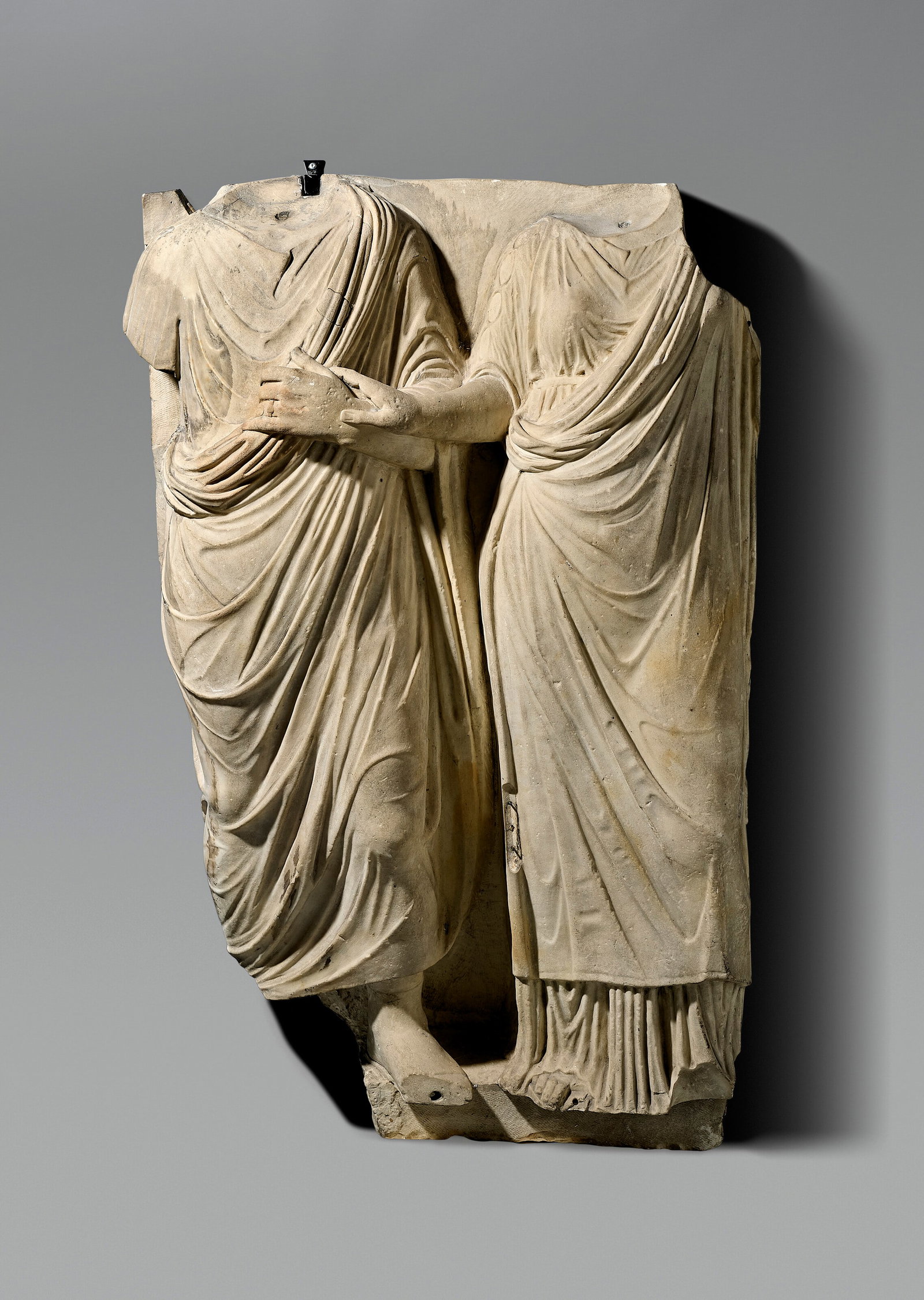 A ROMAN MARBLE FUNERARY RELIEF LATE REPUBLIC TO EARLY IMPERIAL PERIOD, CIRCA LATE 1ST CENTURY (1 of 5)