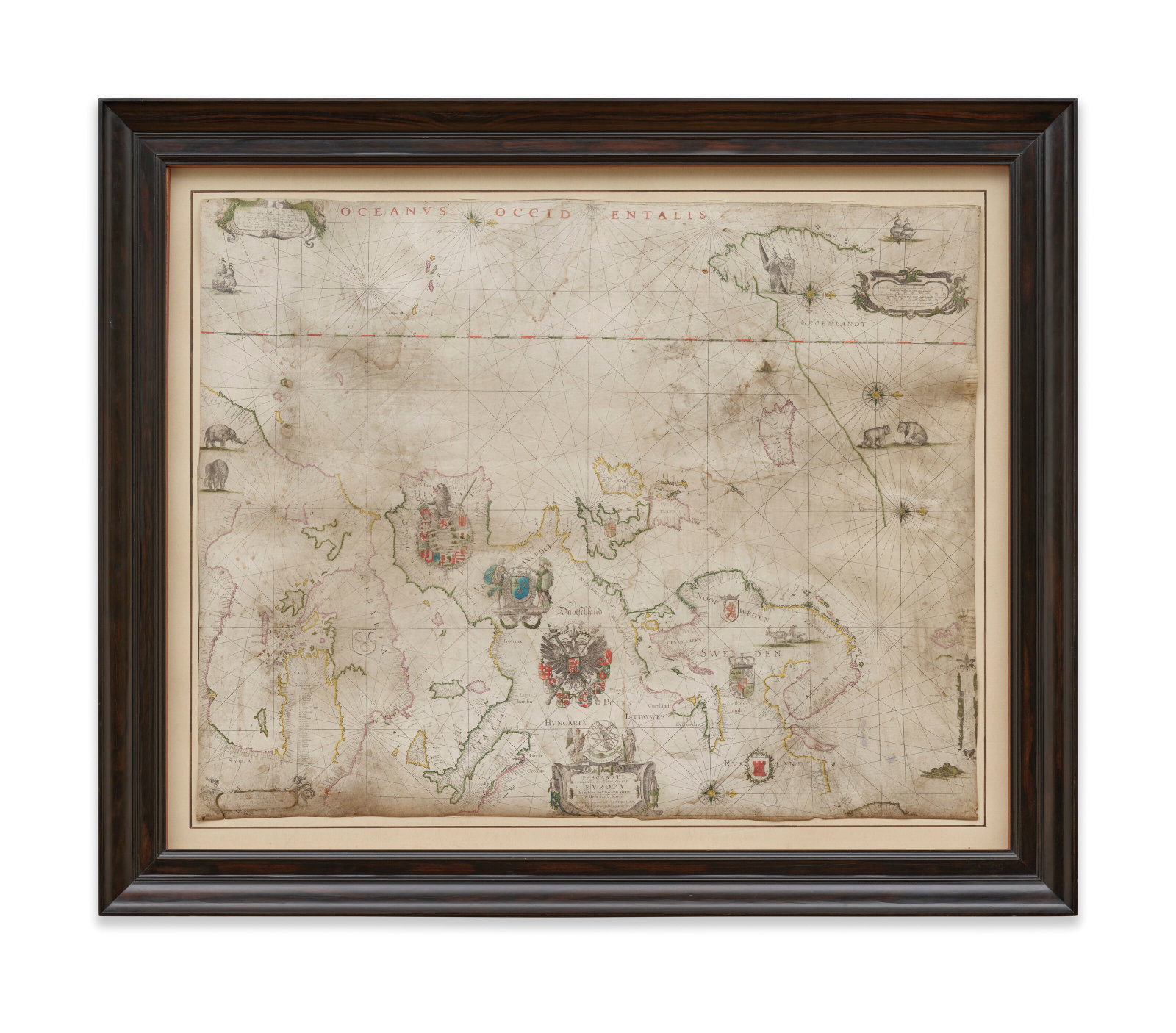 BLAEU, Willem Janszoon (1571-1638) Pascaarte van alle de Zècusten van Europa [Sea chart of all (1 of 9)