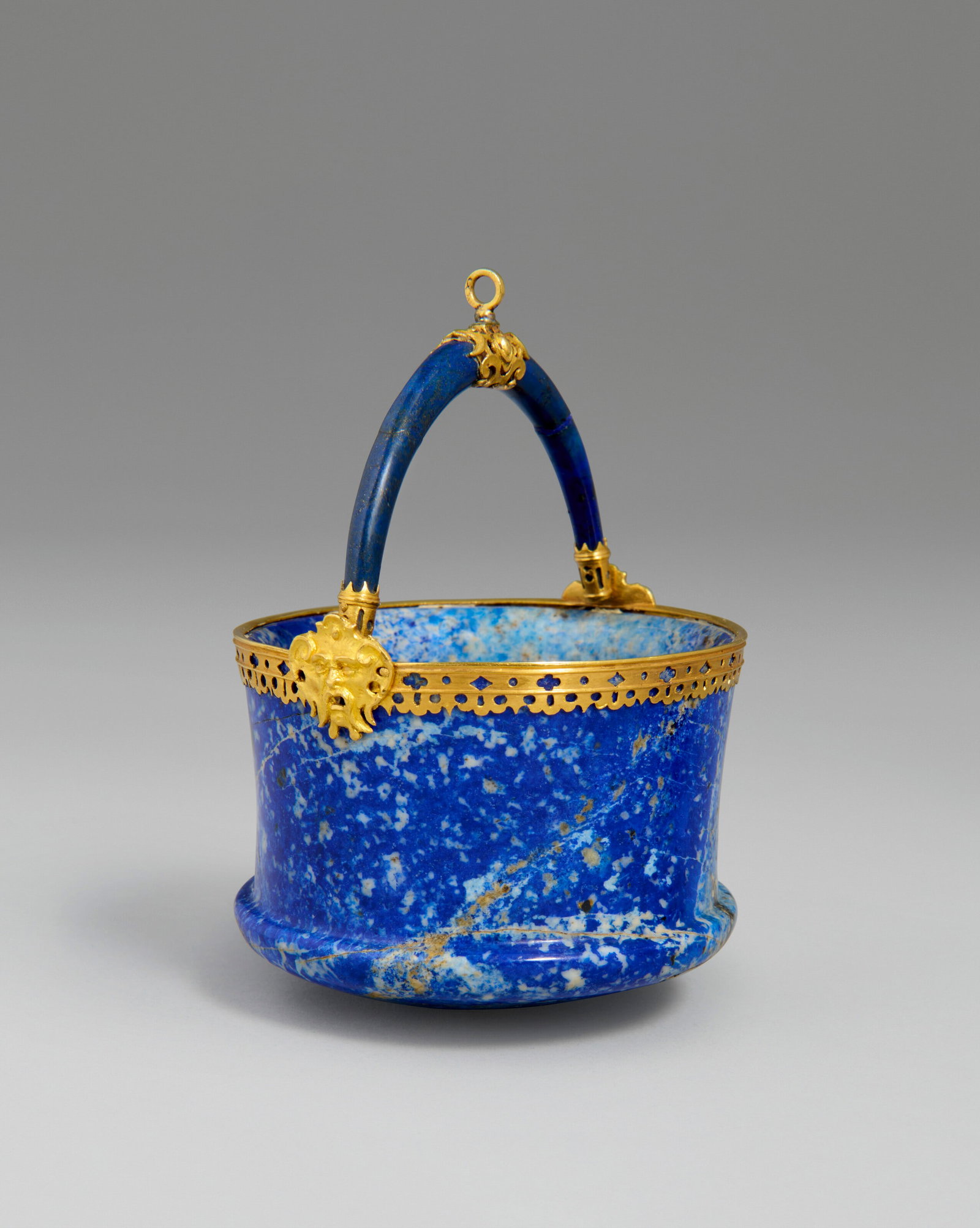 A FINE SMALL GOLD-MOUNTED LAPIS LAZULI BUCKET FLORENCE OR MILAN, LAST QUARTER OF THE 16TH CENTURY (1 of 7)
