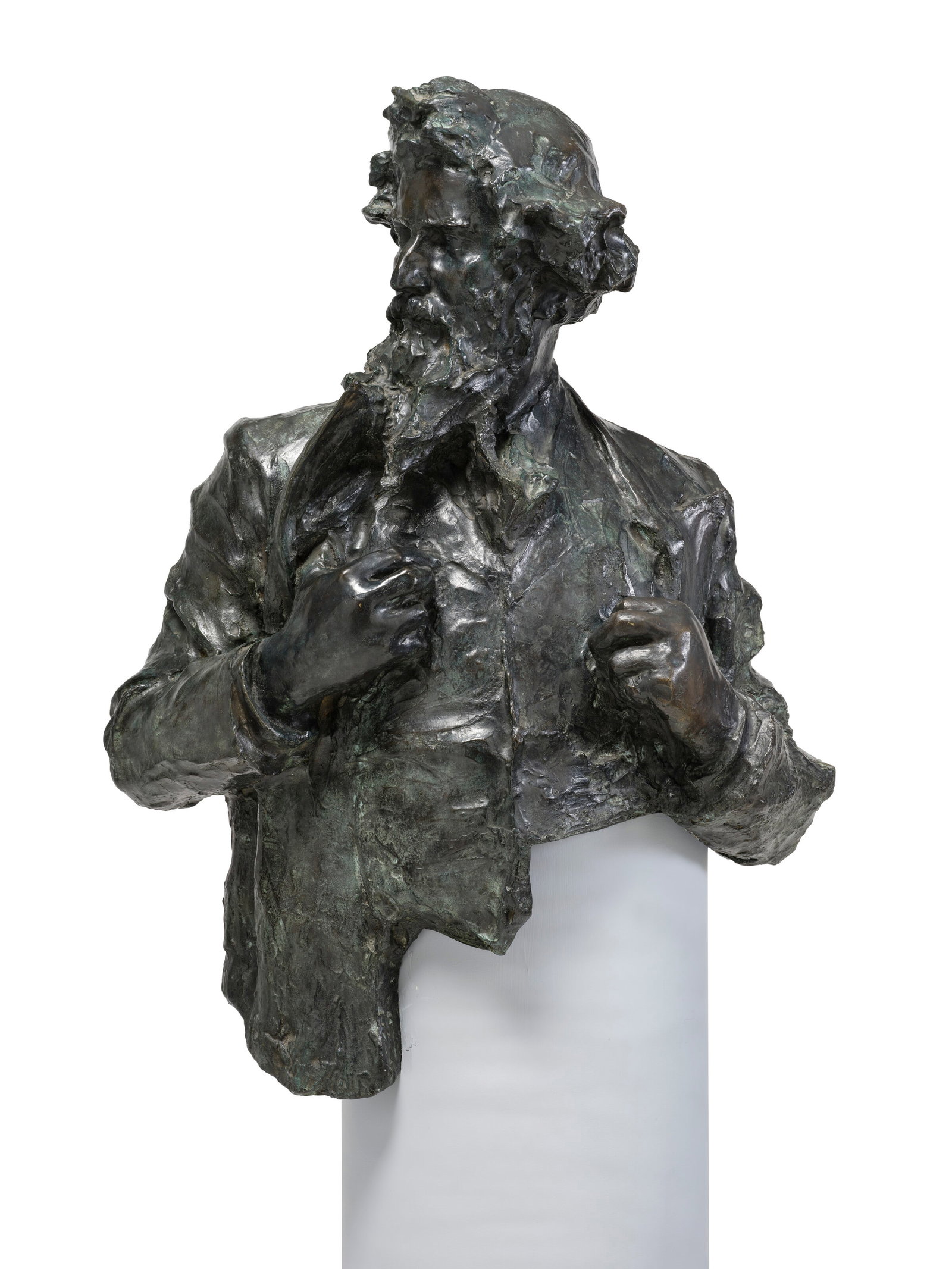 Prince Paul Troubetzkoy (1866-1938) A Monumental Bronze Bust of Giovanni Segantini: Details Prince Paul Troubetzkoy (1866-1938) A Monumental Bronze Bust of Giovanni Segantini signed 'Paul Troubetzkoy' on the base, circa 1896 bronze with brown/black patina 41 in. (104 cm.) high Litera