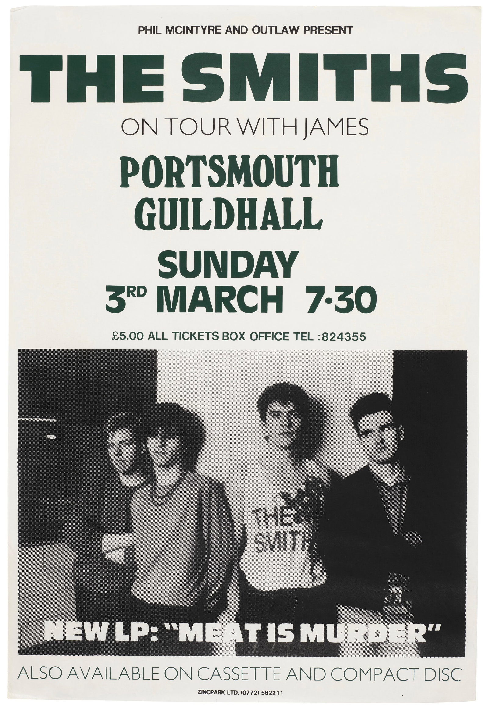 THE SMITHS: A UK CONCERT POSTER, 1985 (1 of 1)