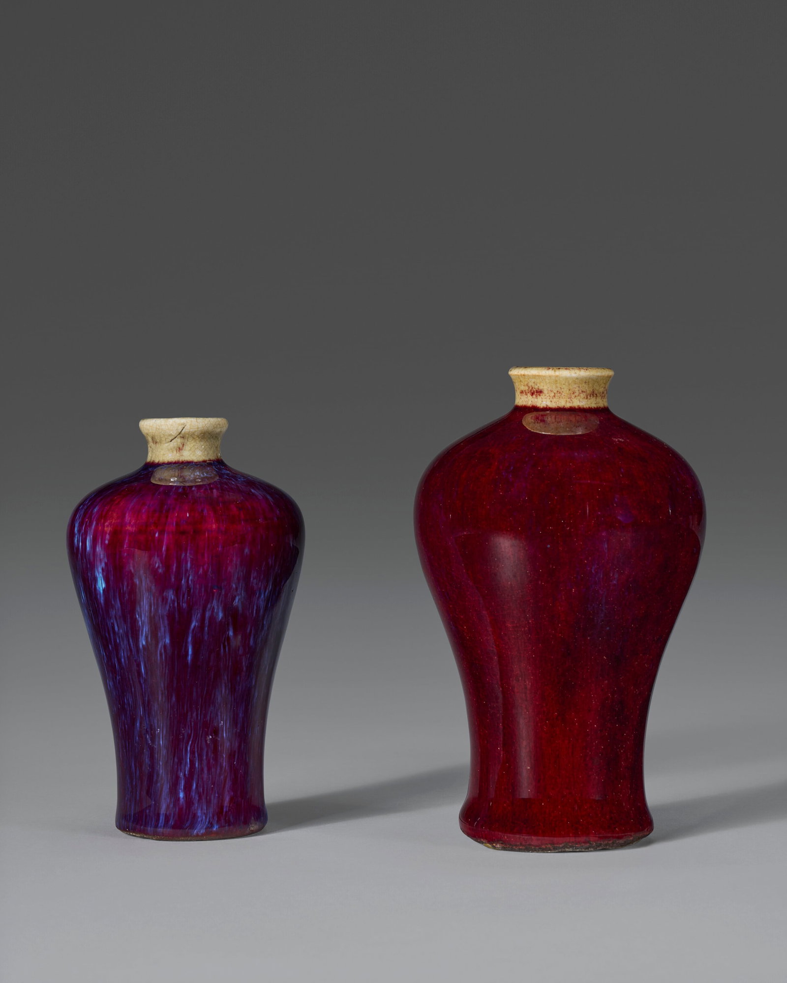 TWO SMALL FLAMBÉ-GLAZED VASES, MEIPING CHINA, 18TH-19TH CENTURY (1 of 2)