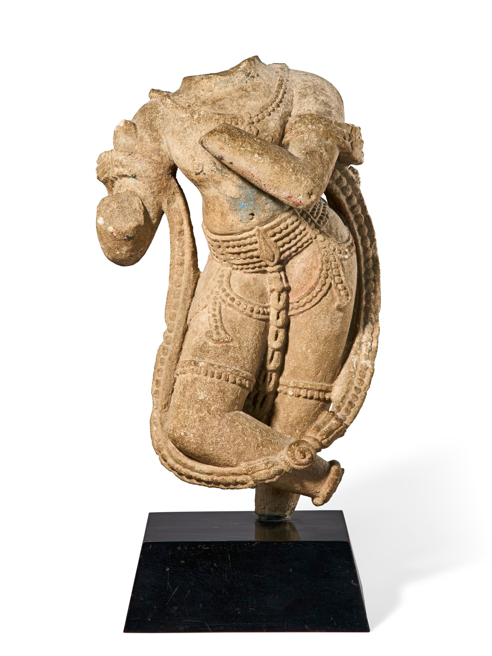 A BUFF SANDSTONE FIGURE OF KRISHNA AS VENOGOPALA NORTH INDIA, CIRCA 15TH CENTURY (1 of 3)