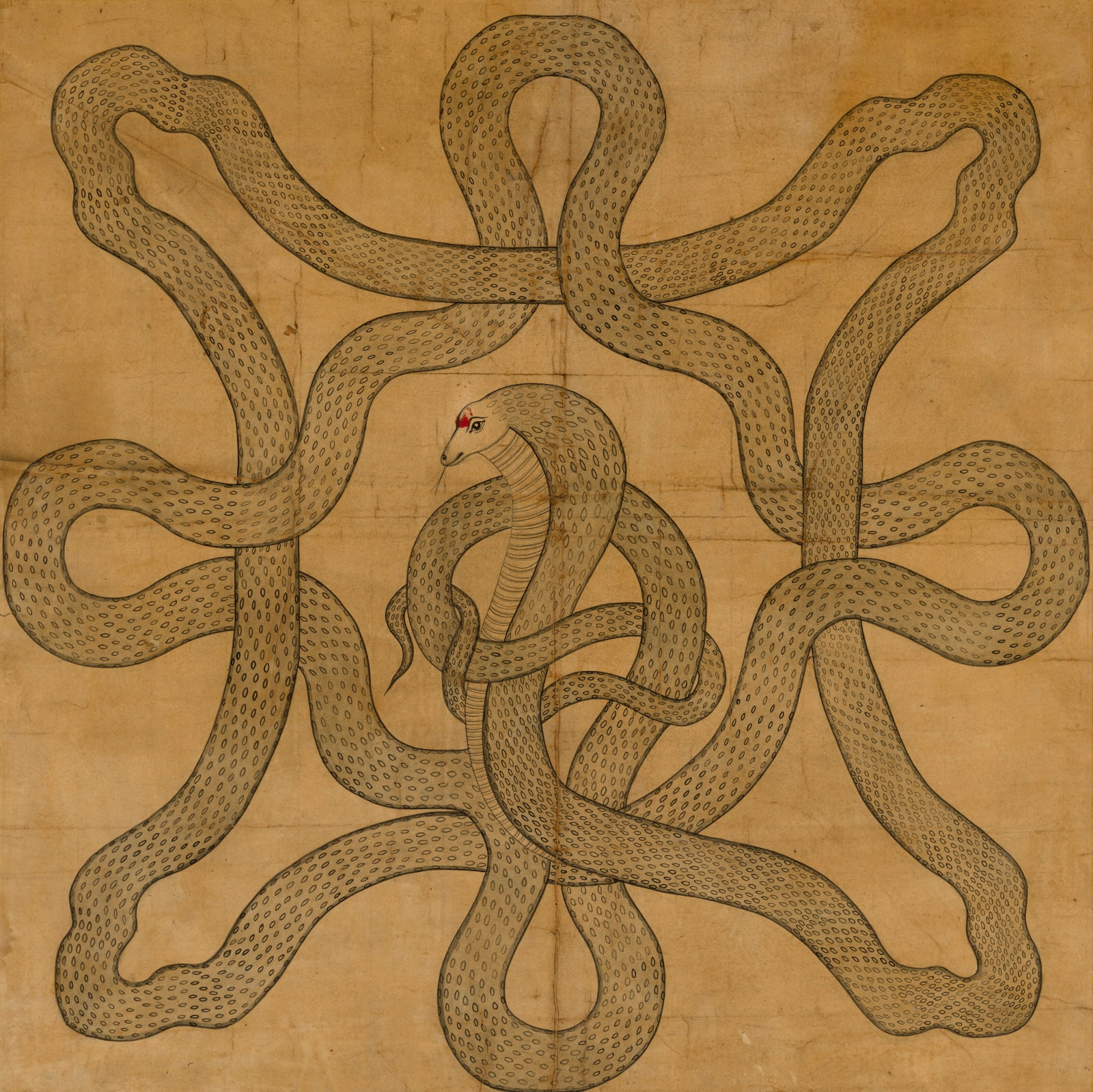 A KUNDALINI DIAGRAM INDIA, 19TH CENTURY