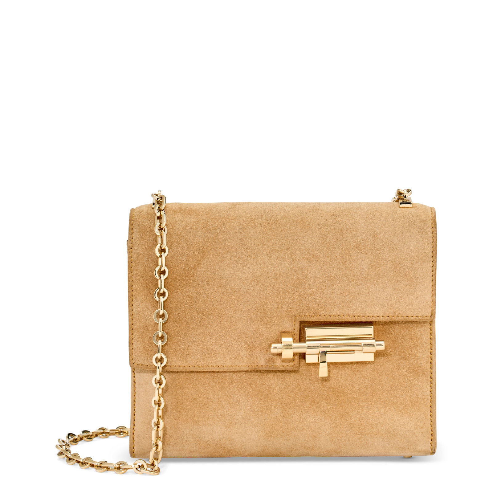 A BISCUIT DOBLIS SUEDE MINI VERROU CHAINE 17 WITH PERMABRASS HARDWARE HERMÈS, 2021 (1 of 6)