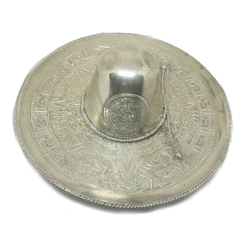 Vintage  Large Sterling  Sombrero Hat 432 gram 9" ! (1 of 5)