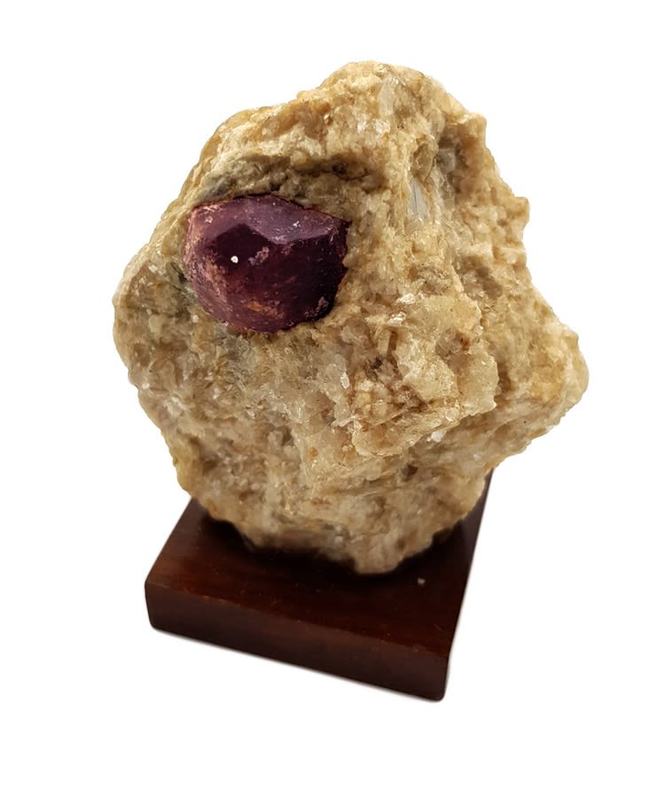 Ruby Gemstone Natural Mostly Hidden In Quartz Base! (1 of 3)