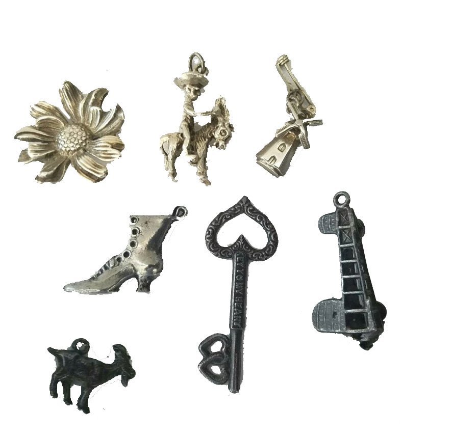 Vintage Lot Of Unique  Sterling Pendants And Pins! (1 of 4)