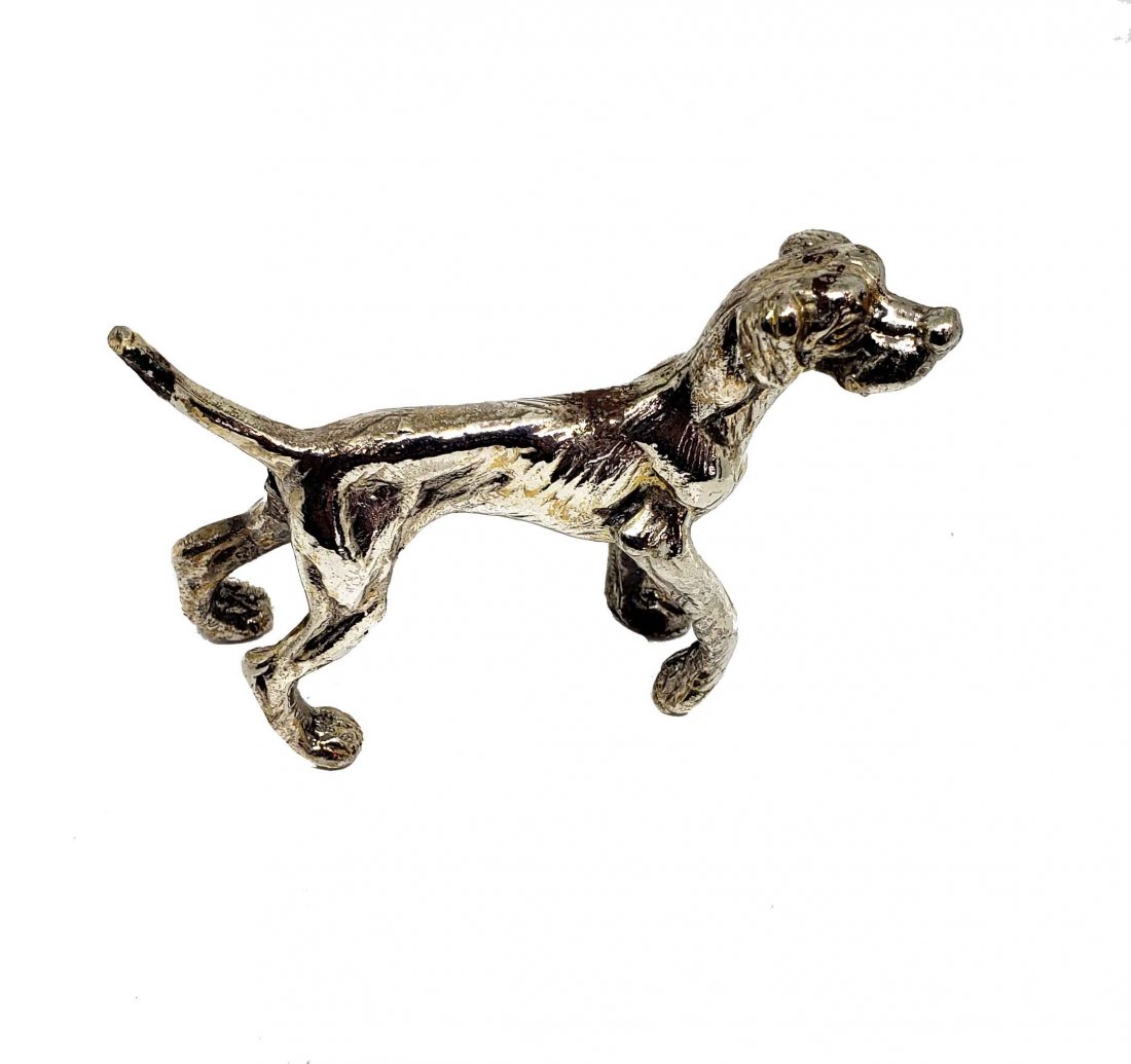 Nice Sterling Silver Dog Figurine Miniature! (1 of 3)