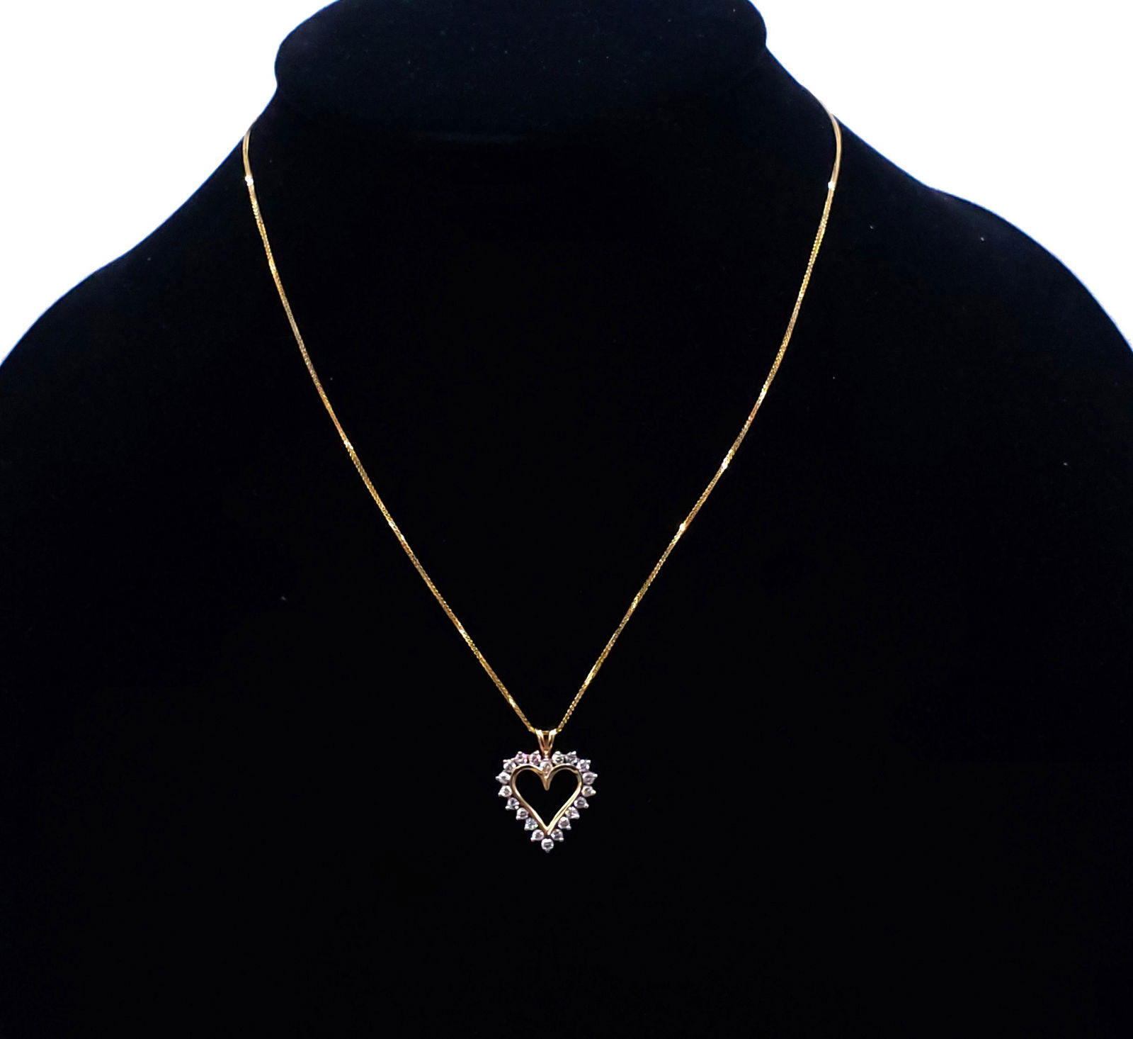 Spectacular 14k Gold 1ct Diamonds Heart Shaped Pendant! (1 of 5)