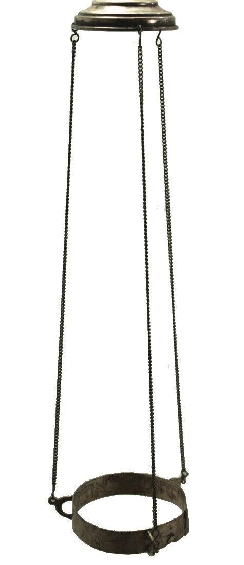 Antique 19th Century Silver Hanging Syngauge Lamp! (1 of 8)