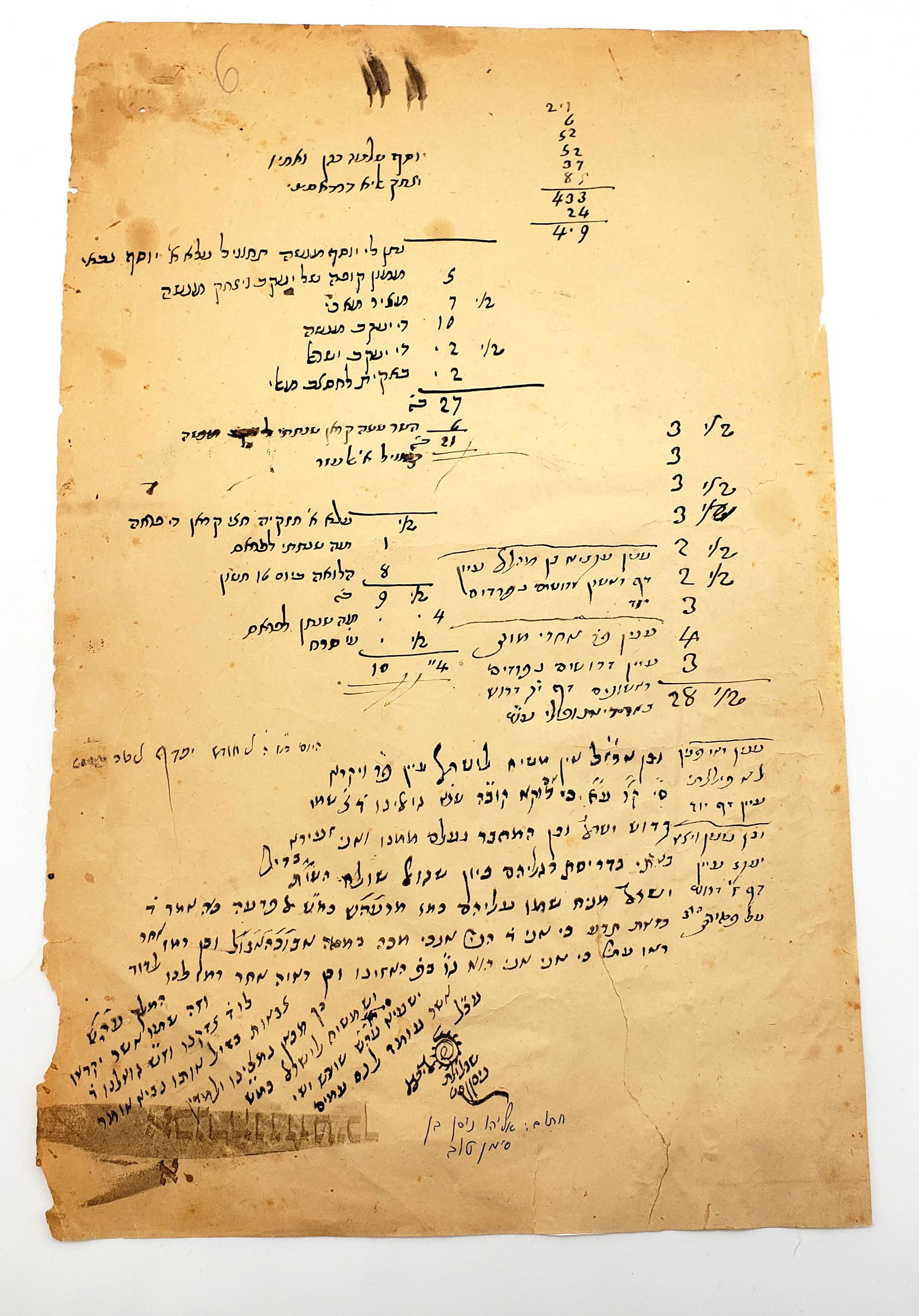 Antique Sephardic Judaica Manuscript ! (1 of 4)
