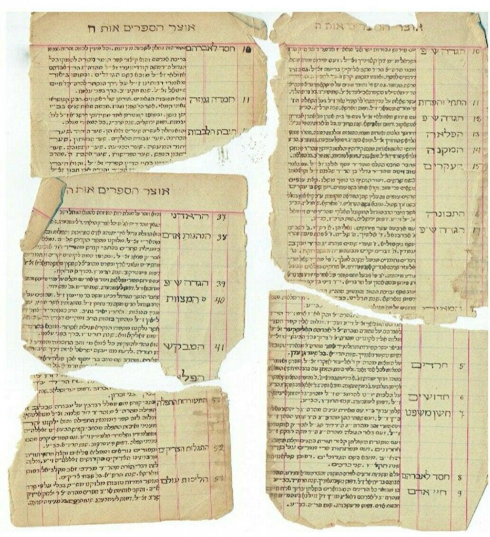 Judaica Old  Rabbinical Hebrew Manuscript Ozar Hasfarim (1 of 2)