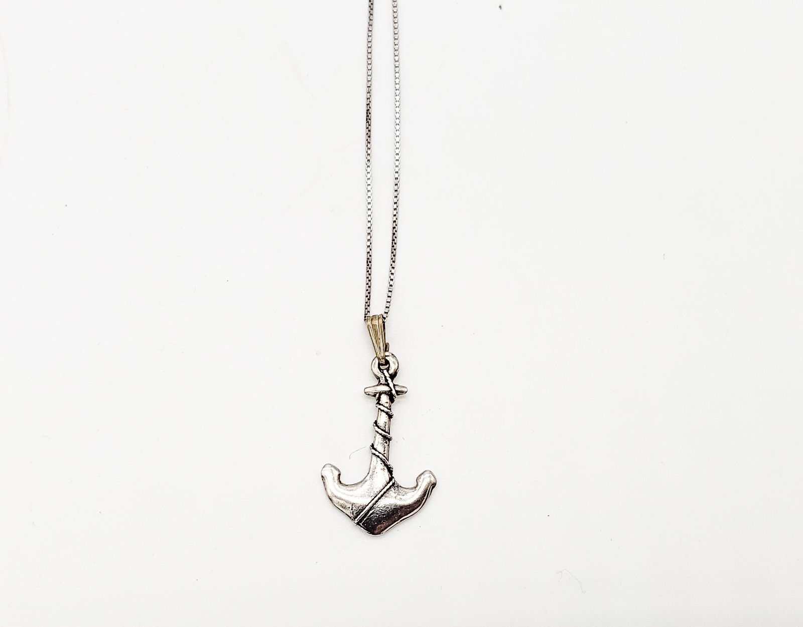 Sterling Necklace With Ship Anchor Pendant! (1 of 3)