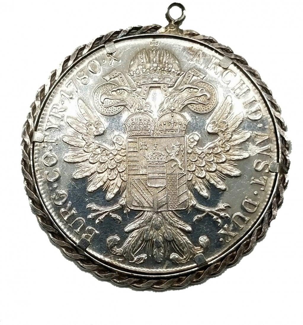 1780 Maria Theresa Austrian Thaler .925 Silver Pendant! (1 of 2)
