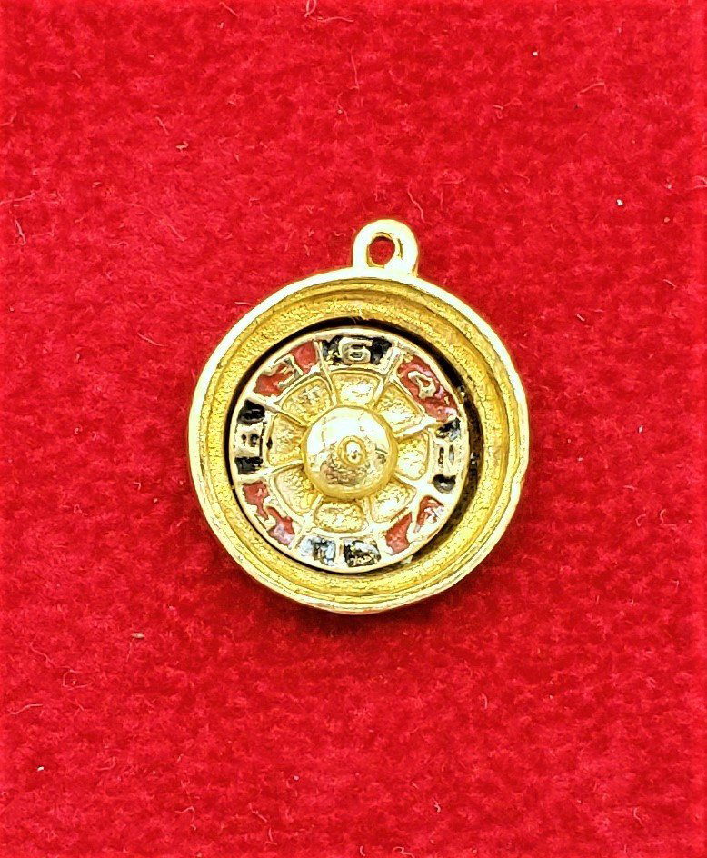 Nice 14k Gold "Roulette" Shape Pendant! (1 of 4)