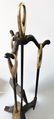 Vintage Black Wrought Iron Fireplace Tools Set! - 5