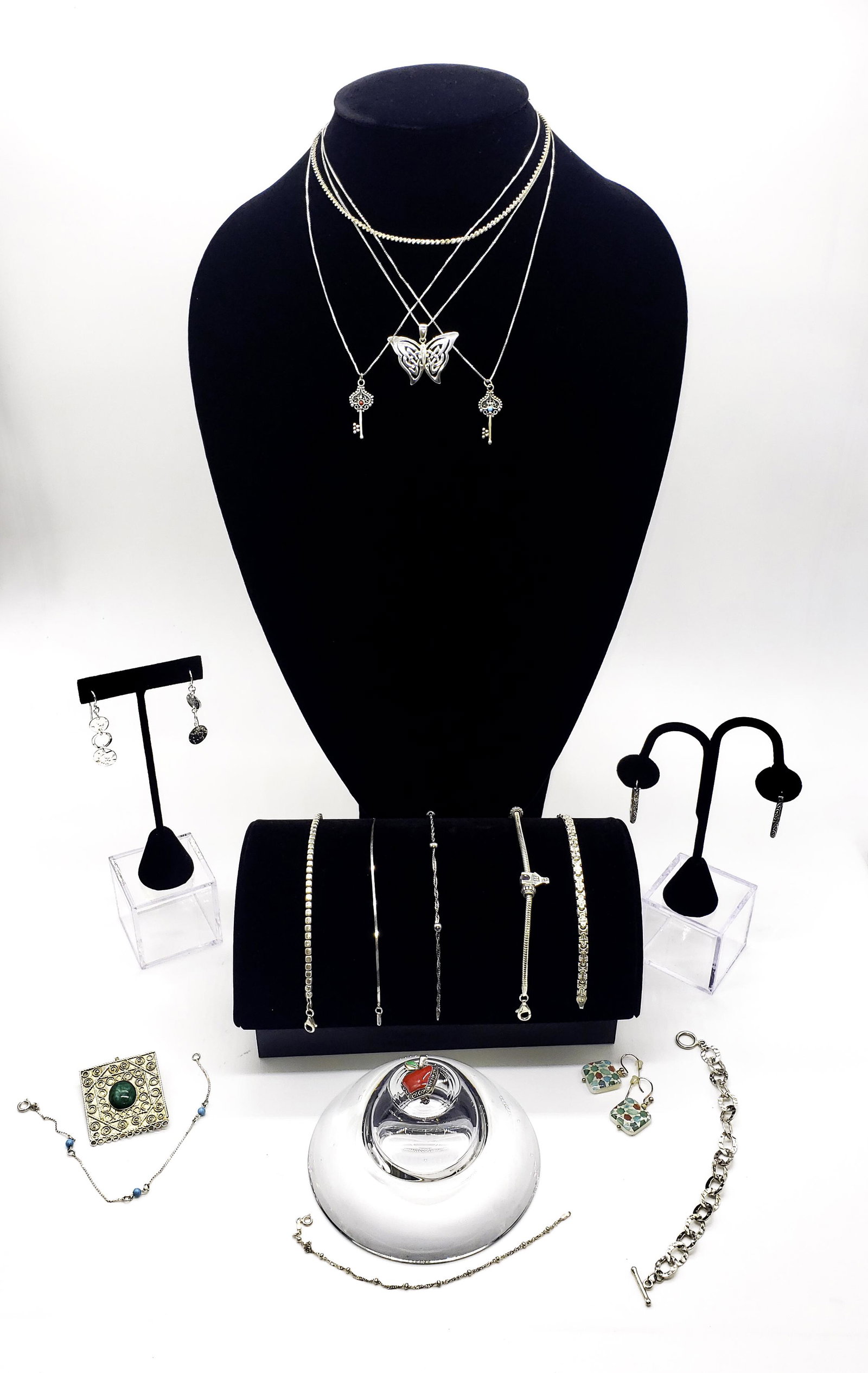 Lot Vintage Sterling Silver Jewelry 88g! (1 of 13)