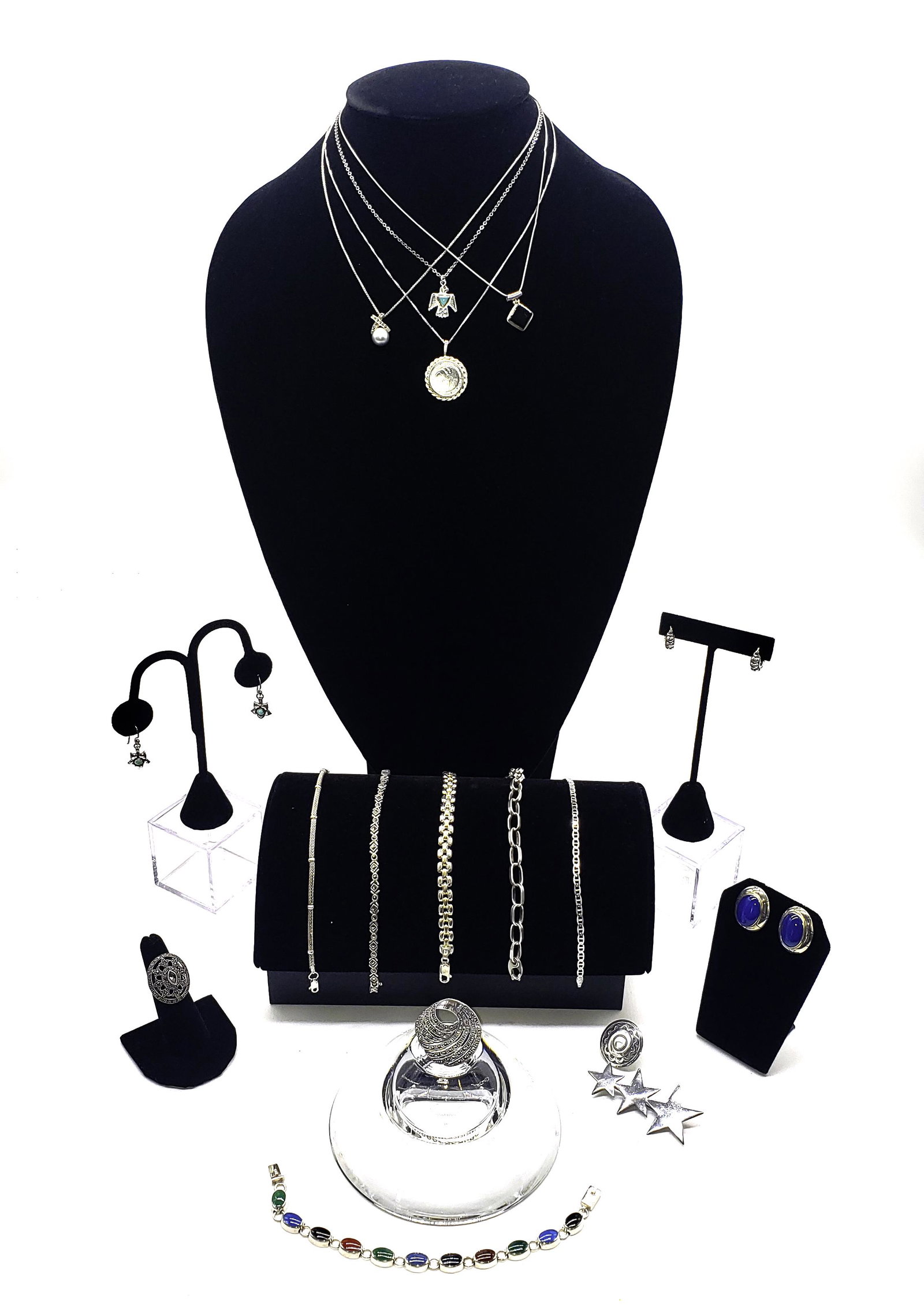 Lot Vintage Sterling Silver Jewelry 134g! (1 of 20)