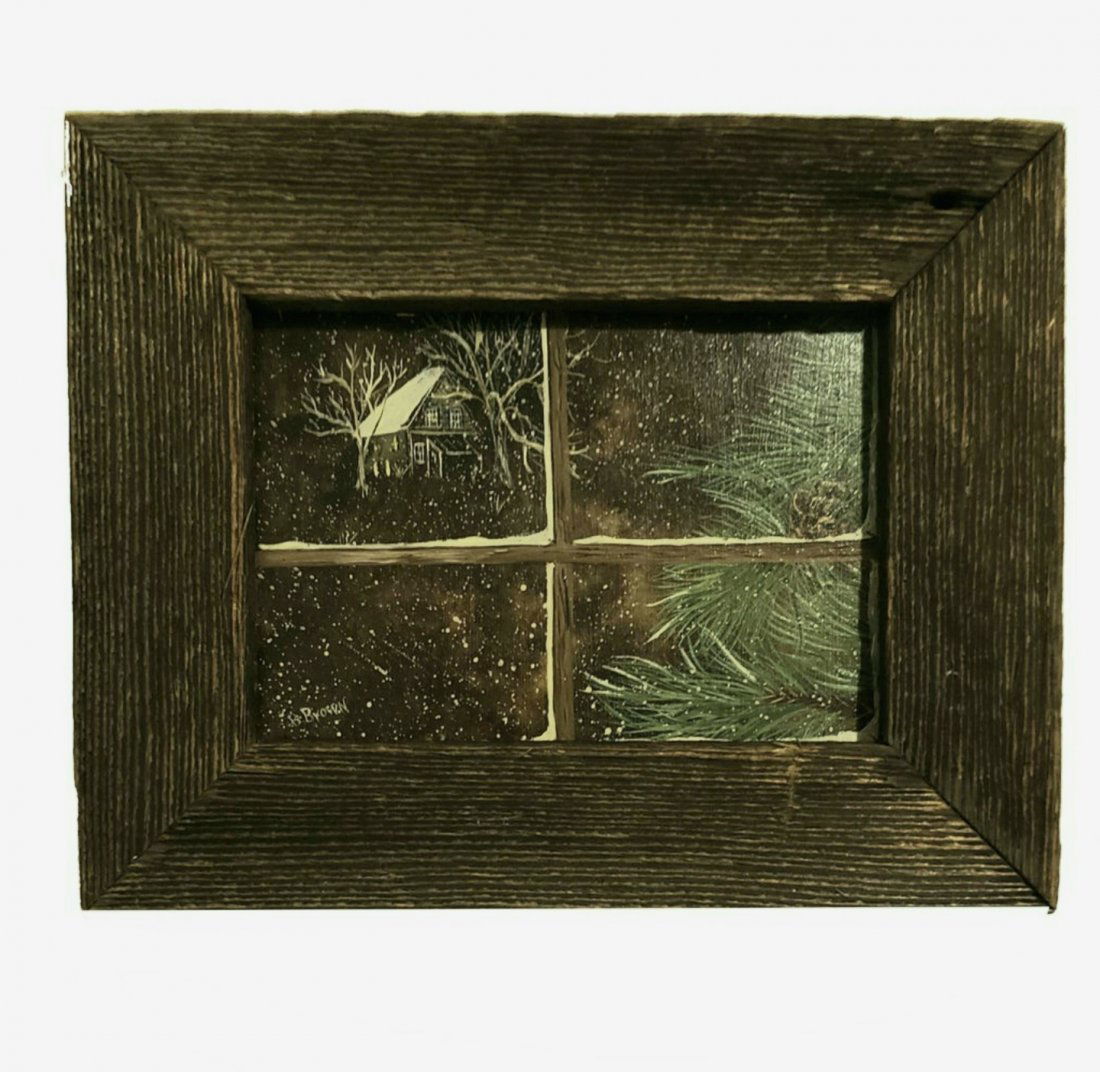 Vintage Winter Scenes Oil Painting Signed! (1 of 4)