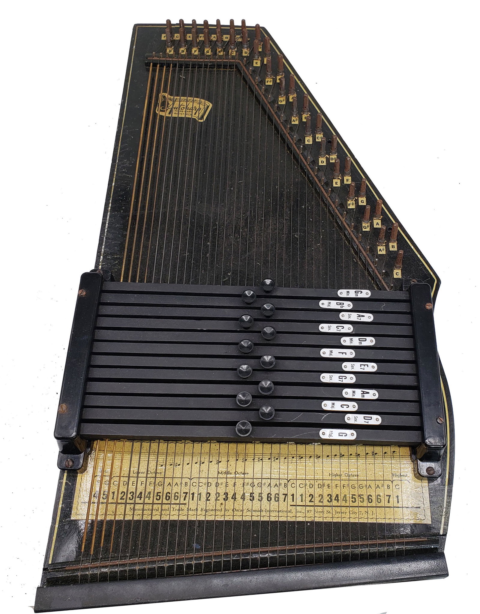 Oscar Smith Vintage Autoharp In Case: Oscar Smith auto harp, selling as is, looks like no strings are missing, comes with case.Very worn. Please look at the pictures carefully, they are a great part of the description. Most of the items a