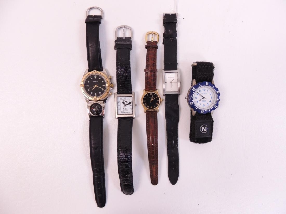 5 Watches - Disnelyand, Nautica, 2 Guess and Kenneth: and Kenneth Cole
