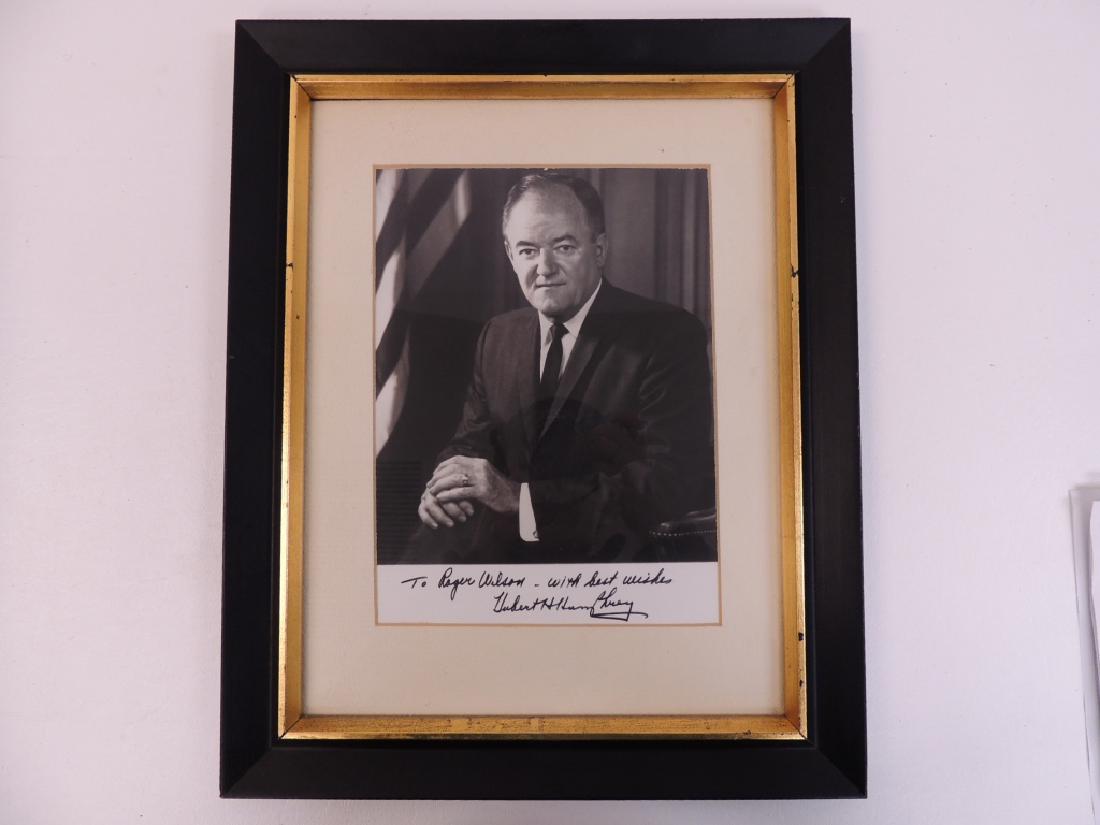 Hubert H. Humphrey Signed Photo Inscribed "To Roger: Inscribed "To Roger Wilsa - with best wishes"