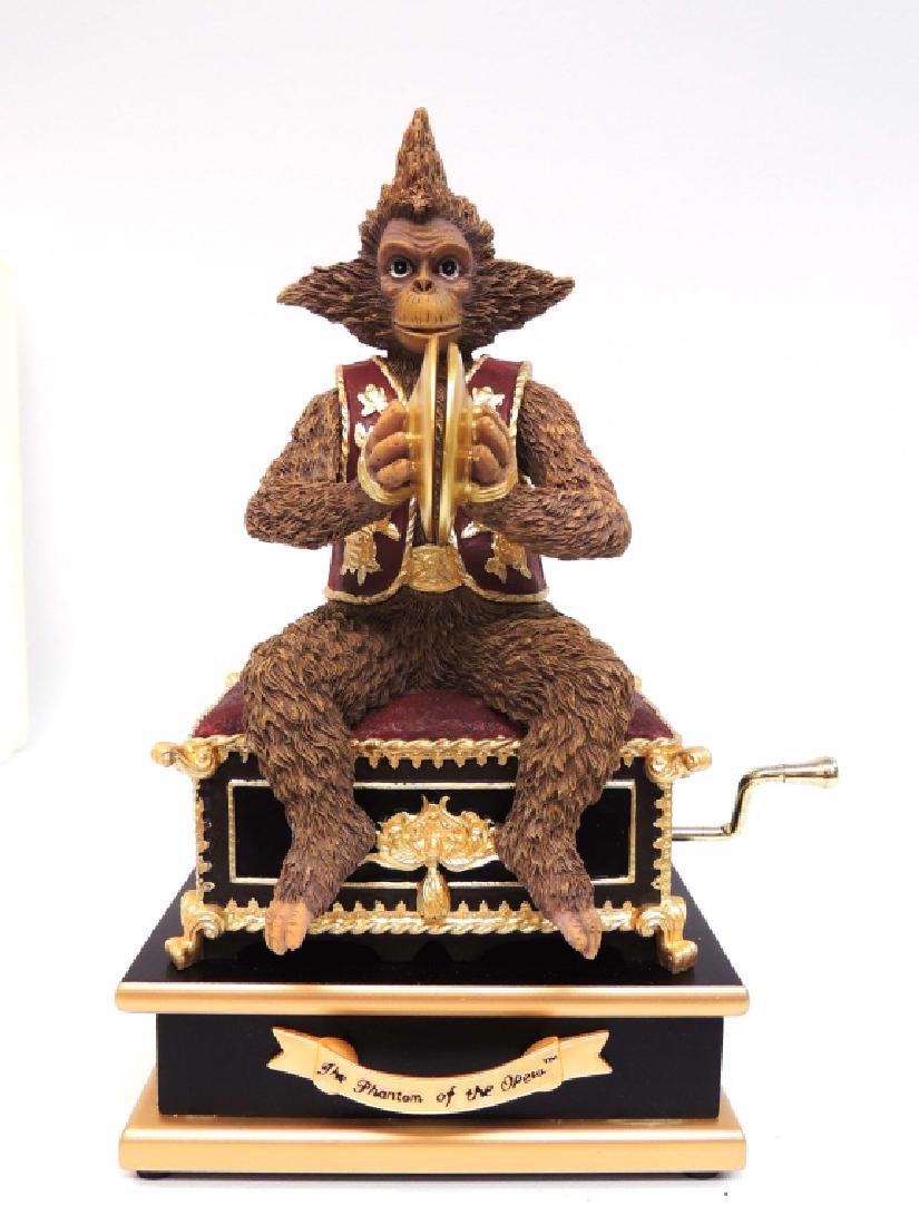 Phantom Monkey w/ Hand Crank San Francisco Music Box: San Francisco Music Box Company In foam & boxMusic box not working