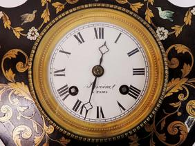 French 8 day silk cord suspension bracket clock