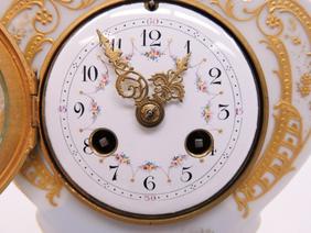 French Louis XV style eight-day mantle clock