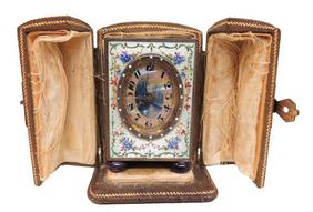 French Eight Day time only boudoir clock