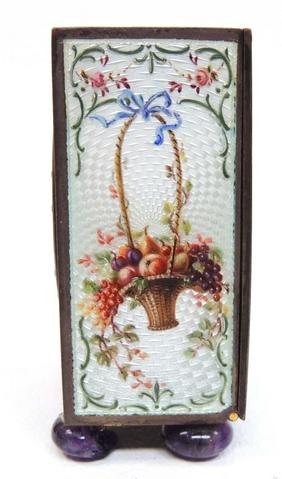 French Eight Day time only boudoir clock