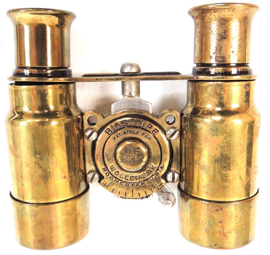 Brass Biascope Opera Glasses, Wollensak: W.F. 63.5 m/m