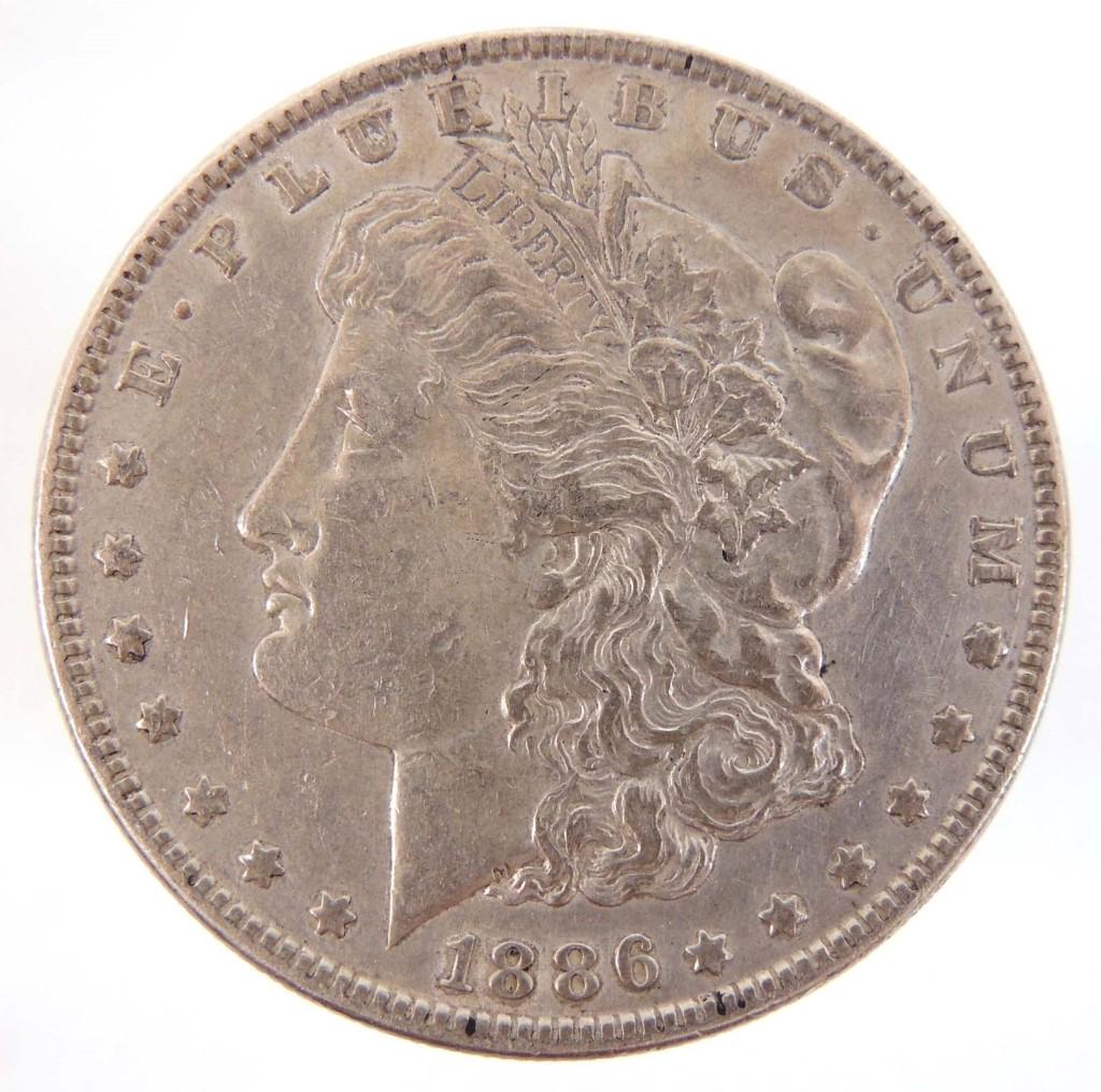 1886 Morgan Silver Dollar: 1886 Philadelphia Morgan Silver Dollar