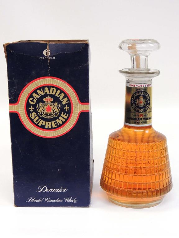 Canadian Barton's Supreme 6 year: Canadian Barton's Supreme 6 year, 750 ml in box (box is in bad condition)