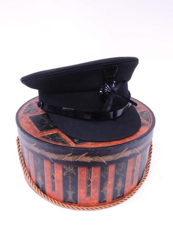 Chauffeur's Cap - Shen Zhen Jiu Zhou Mao 4e: Black Men's 56cm Chauffeur's Cap