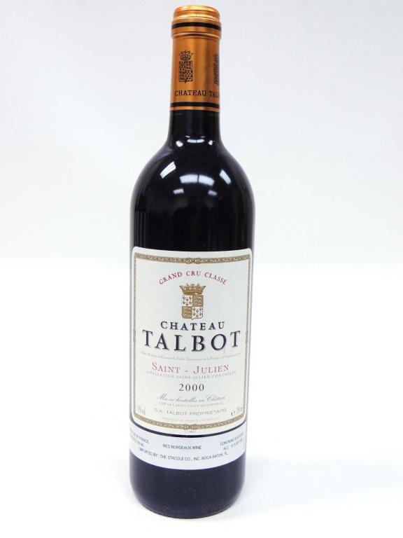 2000 Chateau Talbot St. Julian (1): 750ml., 91/100, Cellar-kept, Temperature, humidity and vibration controlled.