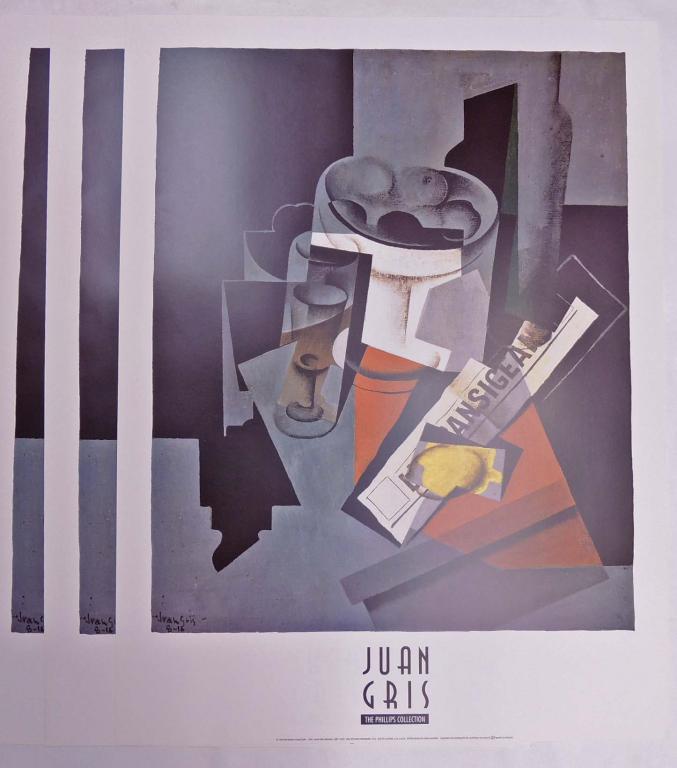 "Still Life with Newspaper" by Juan Gris (3): 24" x 31.5". 3 Posters, 1 Lot.