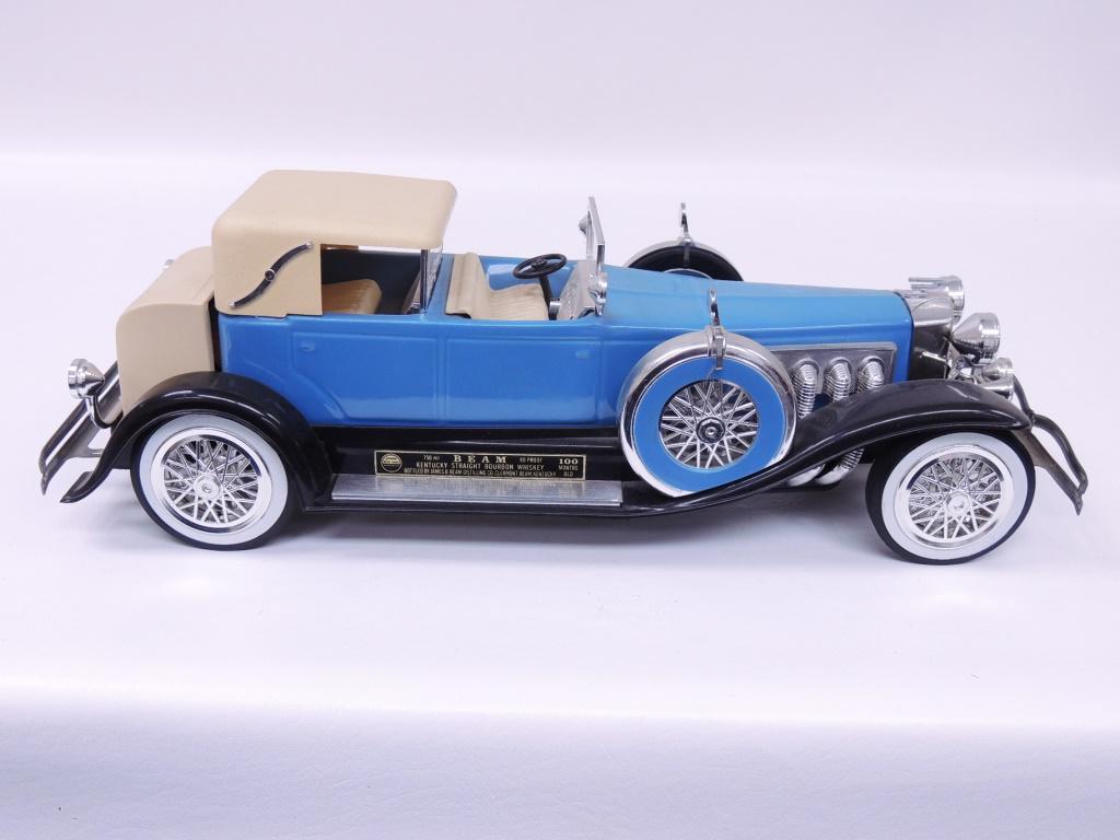 Jim Beam Blue Road Car Decanter, Sealed: 1934 Car, 100 Mo. old. Local Pick up only.