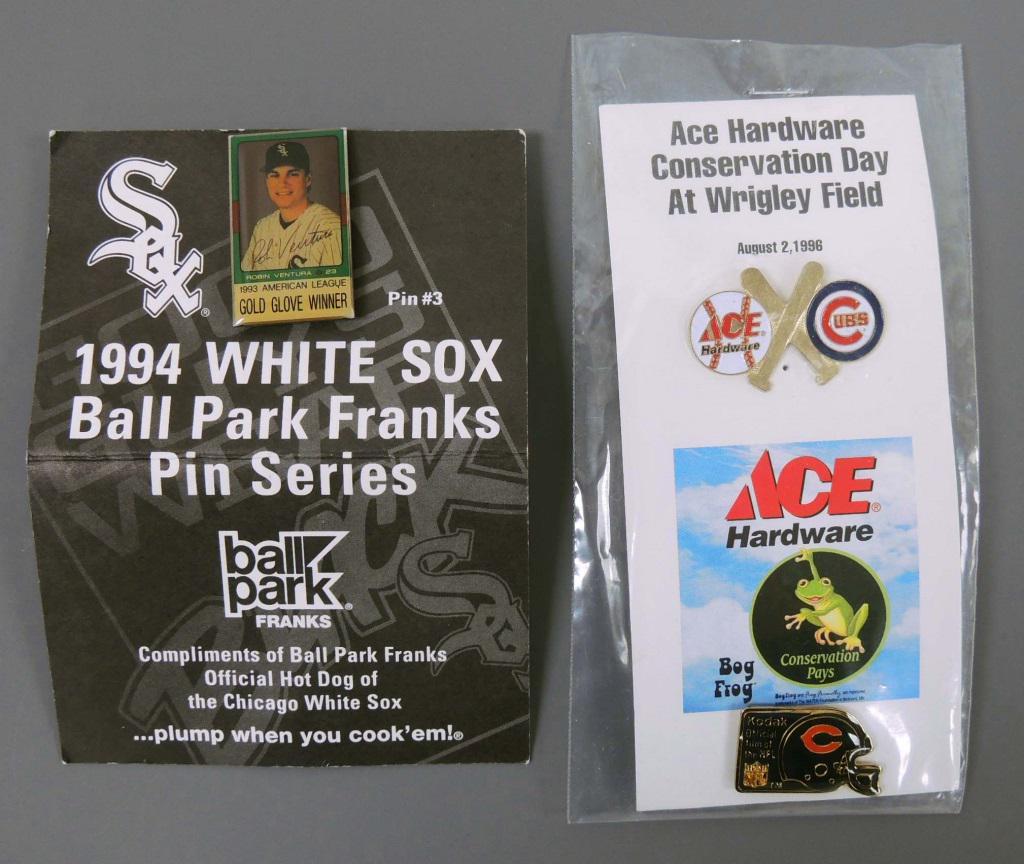 Chicago Sox and Cubs Pins: 1996 Cubs, 1994 Sox Promotional pins