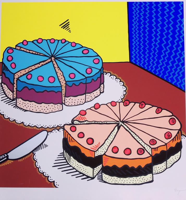 Cake Pop Art #197/300: Signed by artist 36" x 36" Has damage/tears