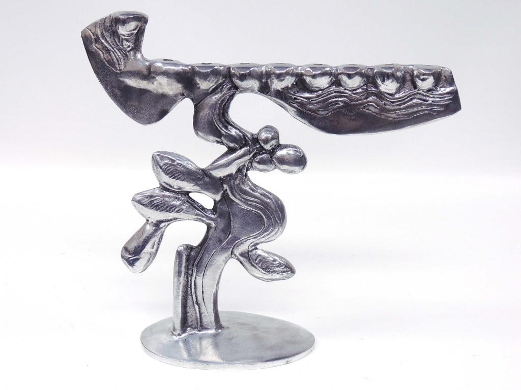 MCM Menorah - Brutalist style. Donald Drumm: 1970s, Aluminum
