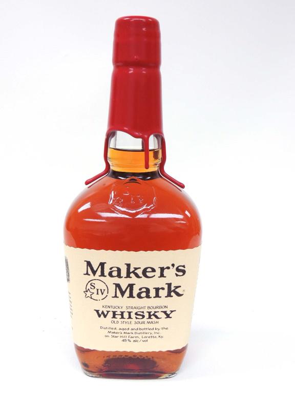 Bottle - Maker's Mark Whiskey: Late 1980s or Early 90s. Sealed. **If you will need bottles shipped, please speak with Ian before bidding**