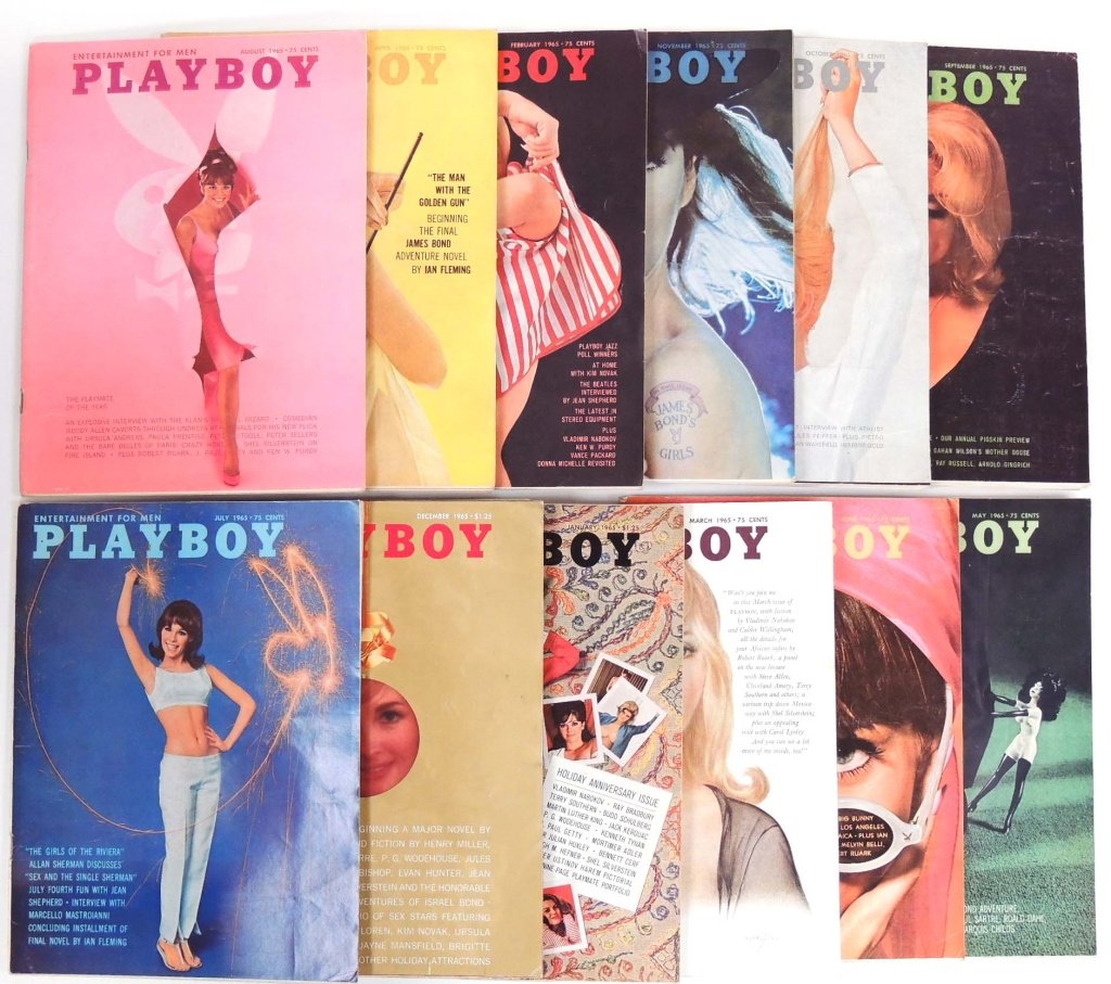 1965 and 1966 Playboy Magazines (20): 1965: (all) Jan - Dec.1966: 1-8